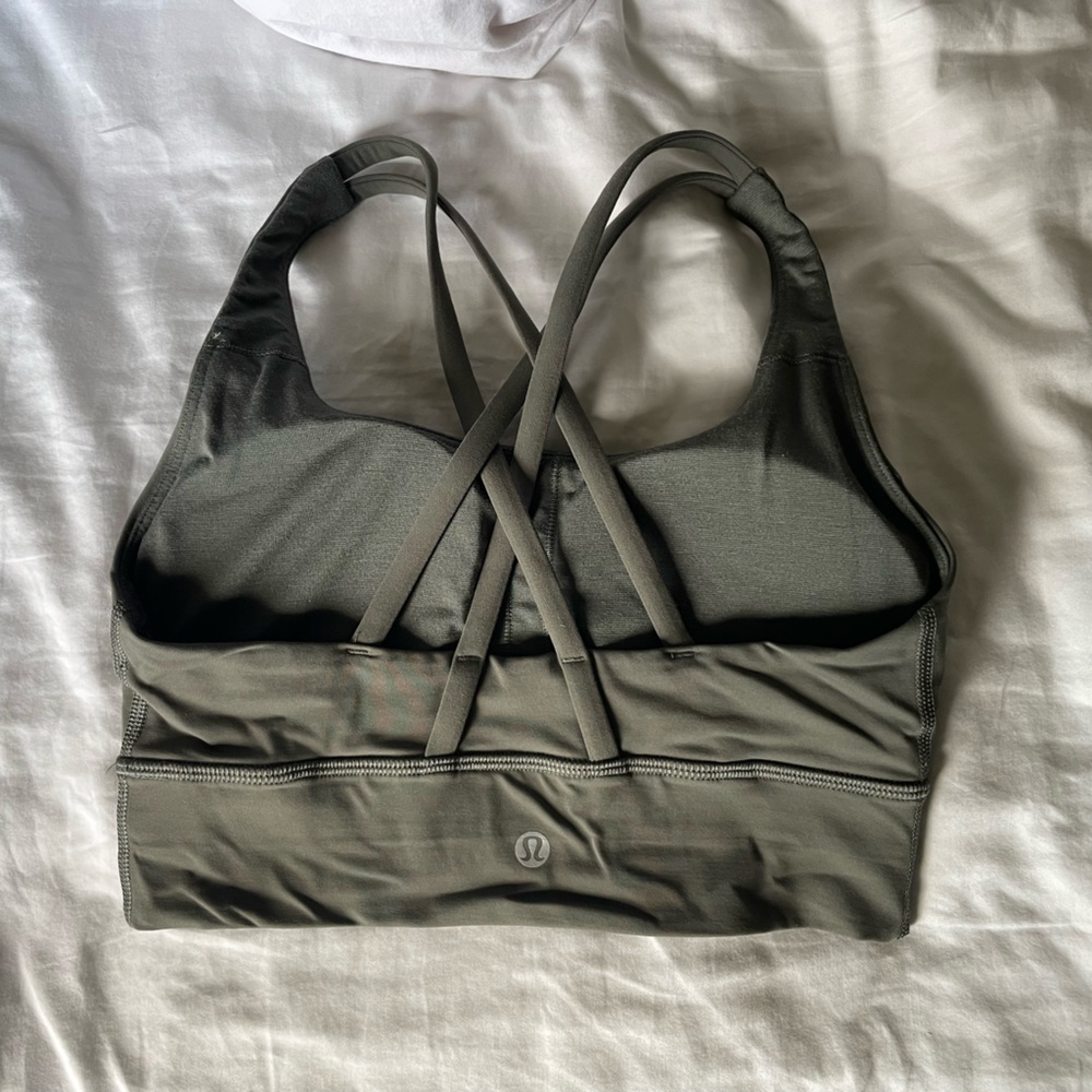 Lululemon Energy Longline Bra in Grey Sage